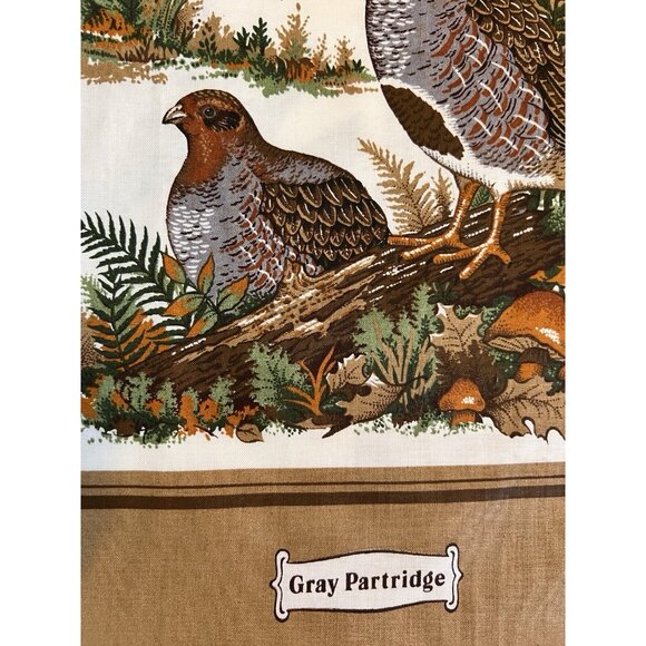 Cranston 3 Panel Fabric Wildlife Bird Mallard Duck Ruffed Grouse Gray Partridge - Picture 11 of 14